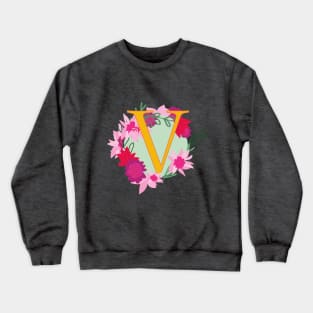 Monogram V, Personalized Initial Crewneck Sweatshirt